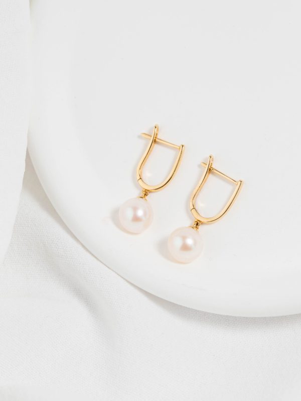 18k Elegant Pearl & Diamond Earring
